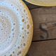Set of 6 flat plates in stoneware Niderviller model Fauve from the 60s/70s.