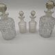 Série de 4 flacons en cristal de baccarat