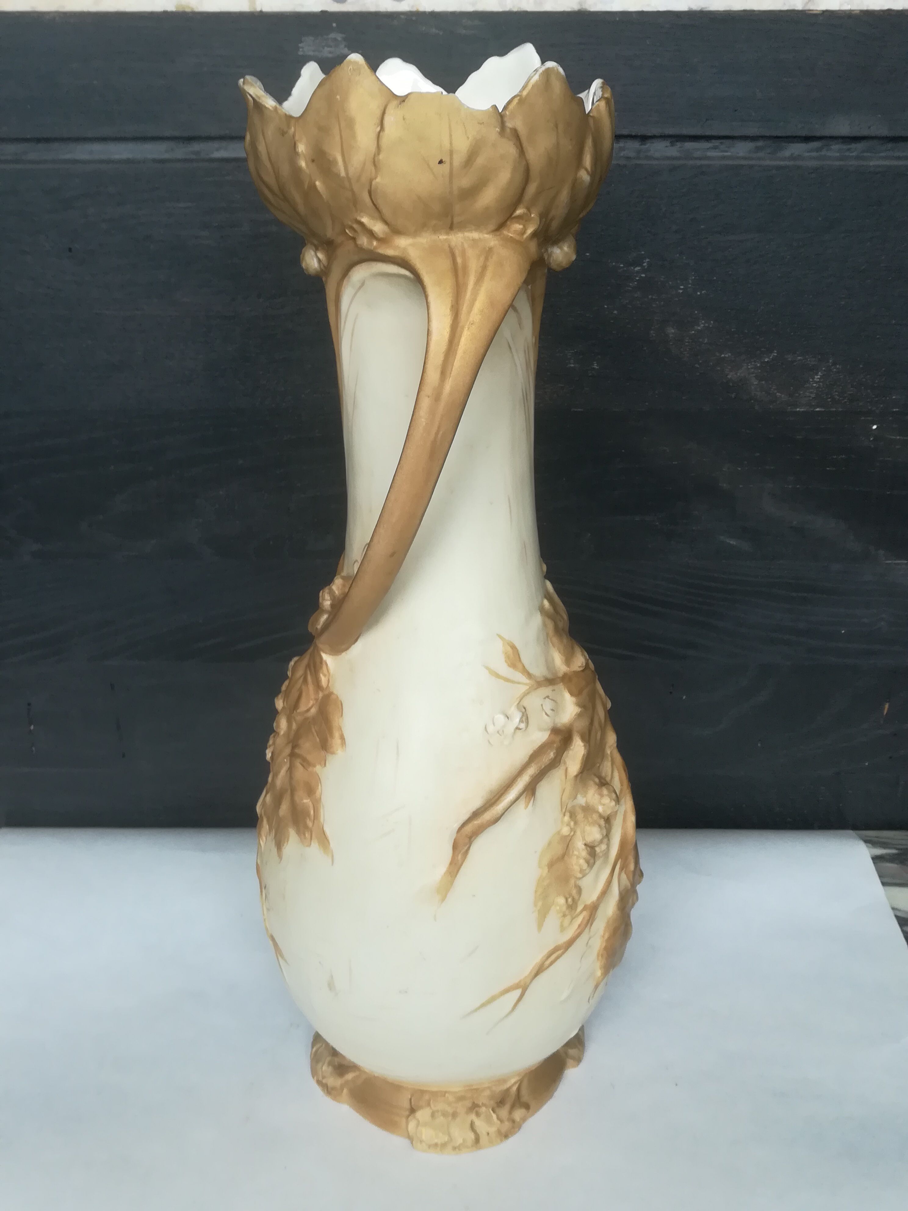 Royal Dux art nouveau porcelain vase