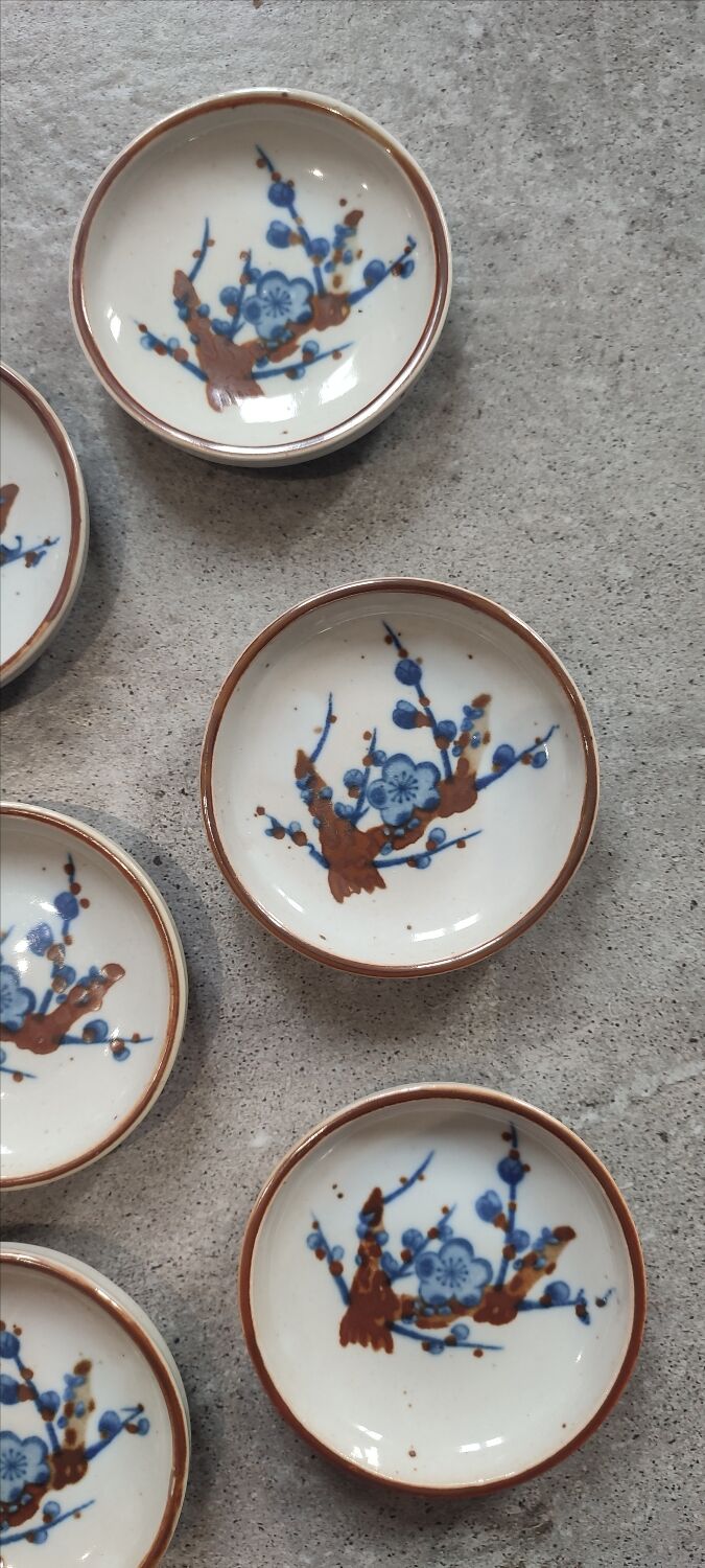 Vintage Japanese "Mamezara" Bowls, Crown Signature