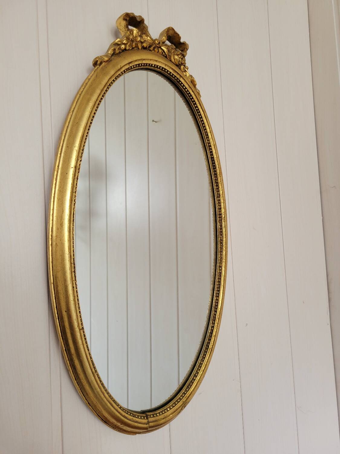 Louis XVI style oval mirror