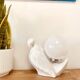 Bird lamp "dove" in white ceramic, 1970