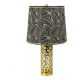 Lampe de table Rupert Nikoll milieu du siècle en tube de laiton et verre à bulles, Autriche, années 1950