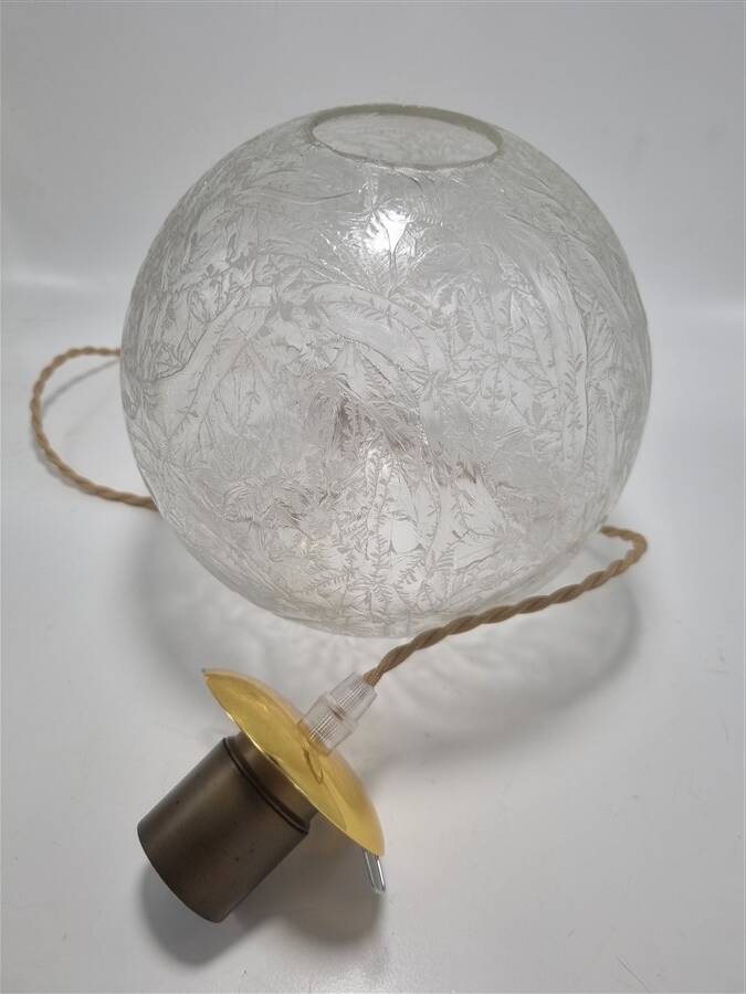 Frosted glass pendant light