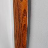 Miroir ovale Art déco en placage de chêne et cadre en pin, Tchécoslovaquie années 1940