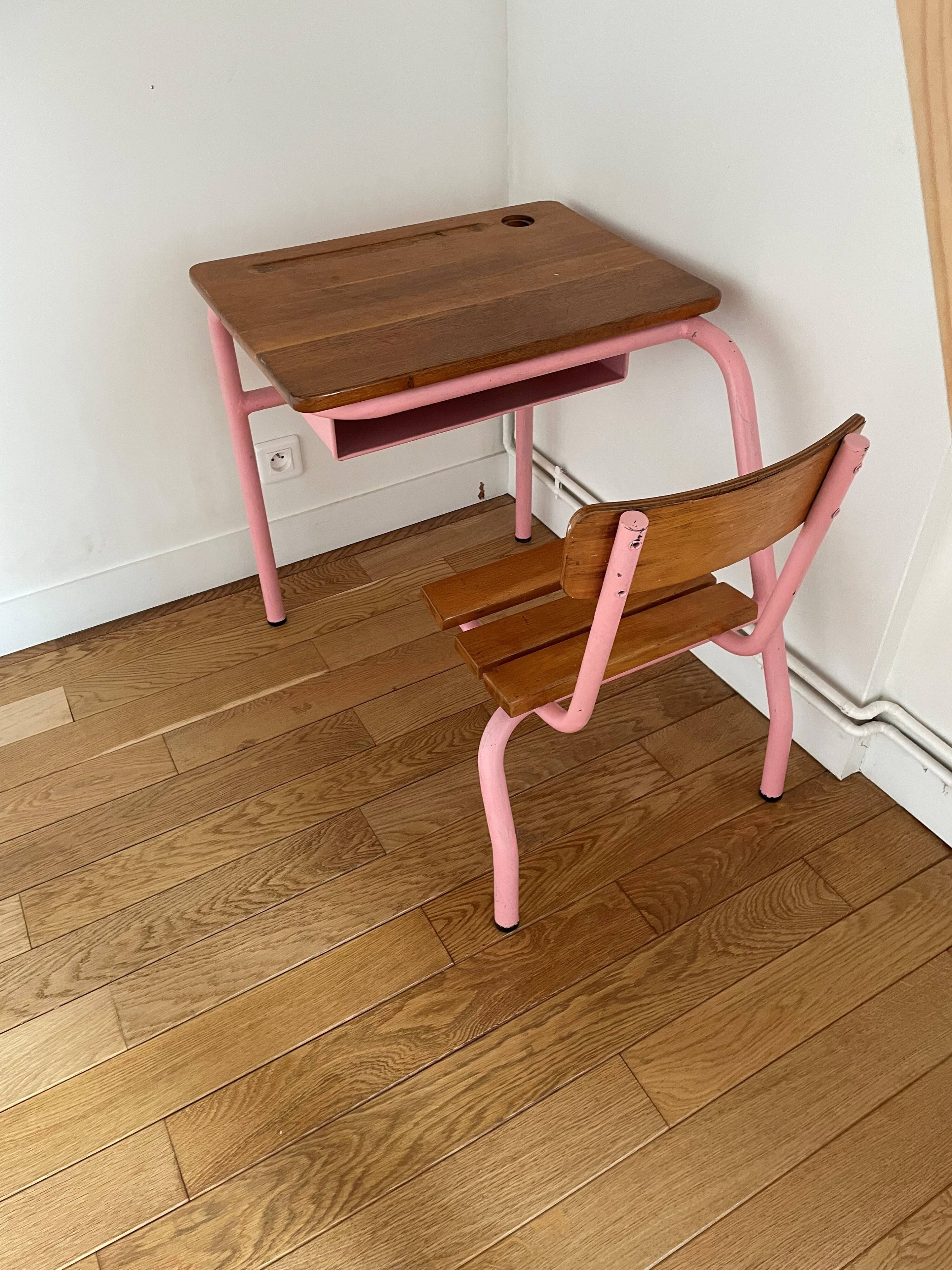 Wooden school desk