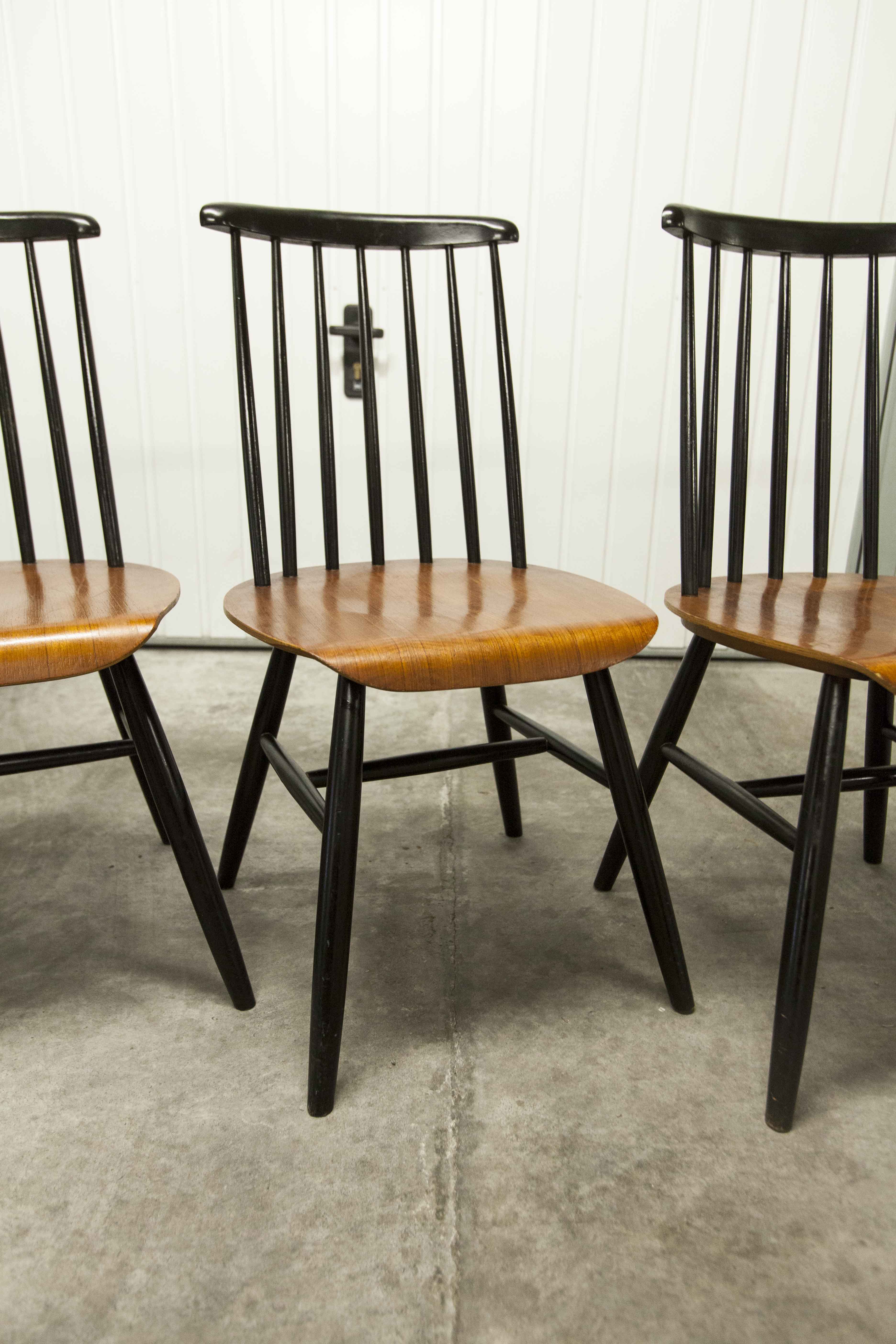 Set of 4 Fanett chairs by IImari Tapiovaara 1960