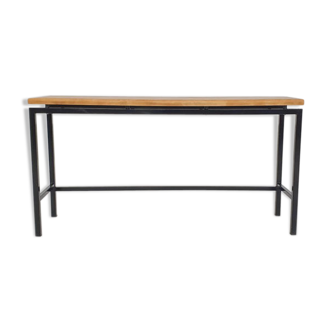 Table d'appoint en teck et métal du milieu du siècle, Pays-Bas années 1960