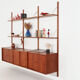 Teak modular bookcase PS System, Danish design, 1960s, manufactured by Rand