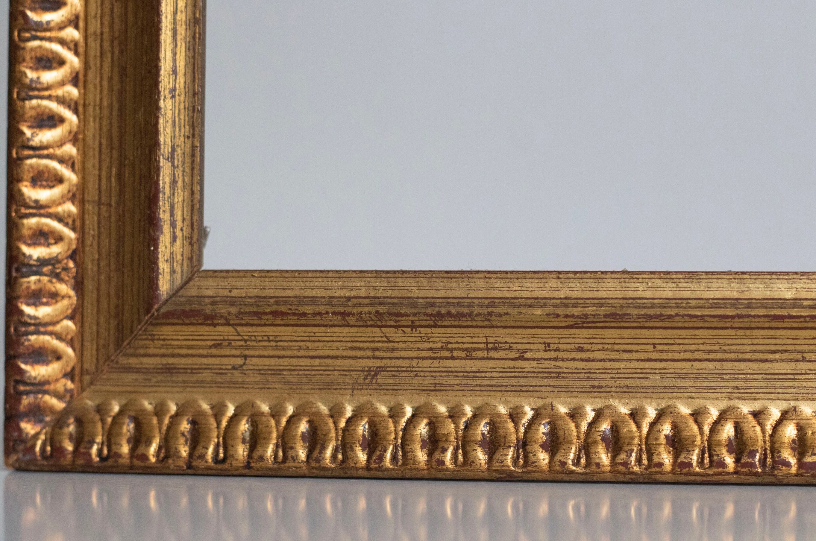 Old gilded wooden frame