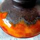 Large baluster ceramic vase, West Germany, Fat Lava 1970 vintage