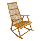 Fauteuil à bascule en rotin Design Hellerau