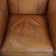 Fauteuil en cuir de vachette couleur cognac