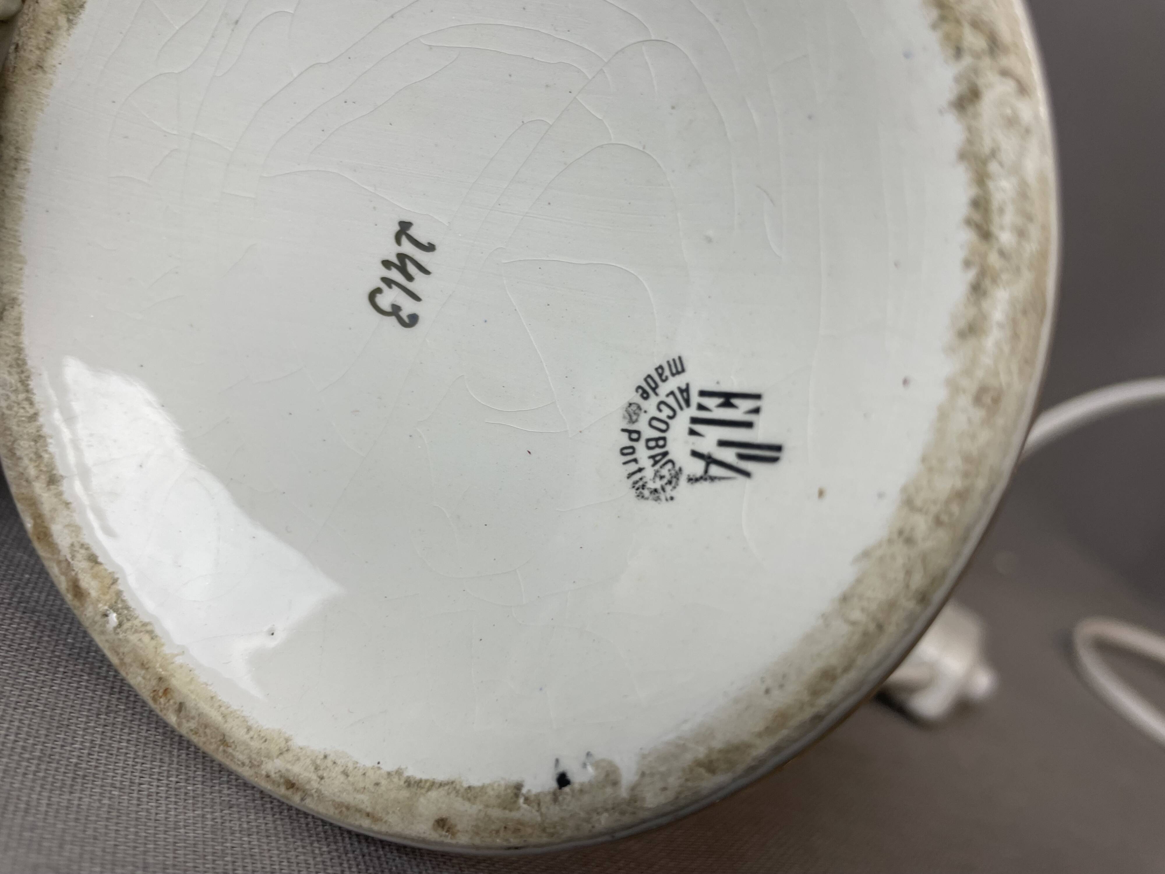 Pair Portuguese porcelain table lamps limited numbered by Alconaca