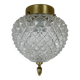 Modernist  "pineapple" ceiling light by glashütte limburg attrib., germany 1970