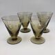 Lot de 4 verres à vin fumés