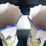 Pair of HB Quimper roller vases