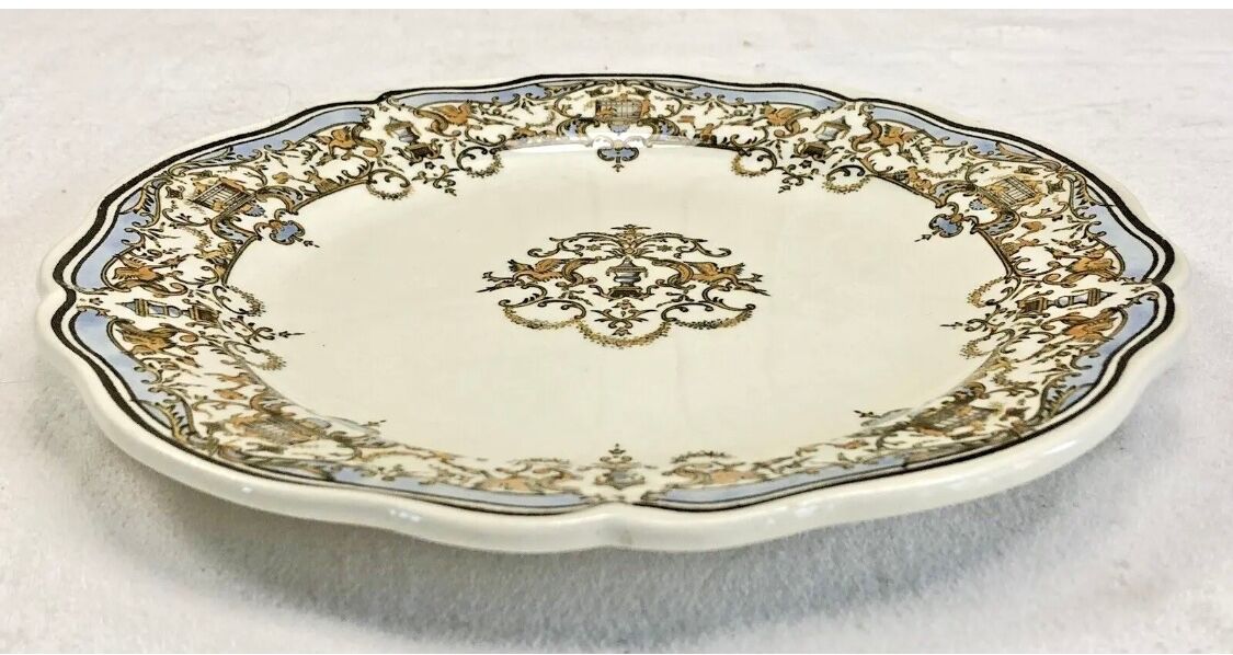 6 dessert plates dessert Gien the children at the press Dionysos 1938/1960