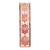 Red & Brown Oriental Persian Runner Rug, 84x334Cm