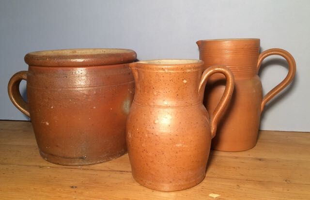 Duo of sandstone jugs