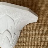 Pair of plaster wall sconces, palmette decoration, 20th century