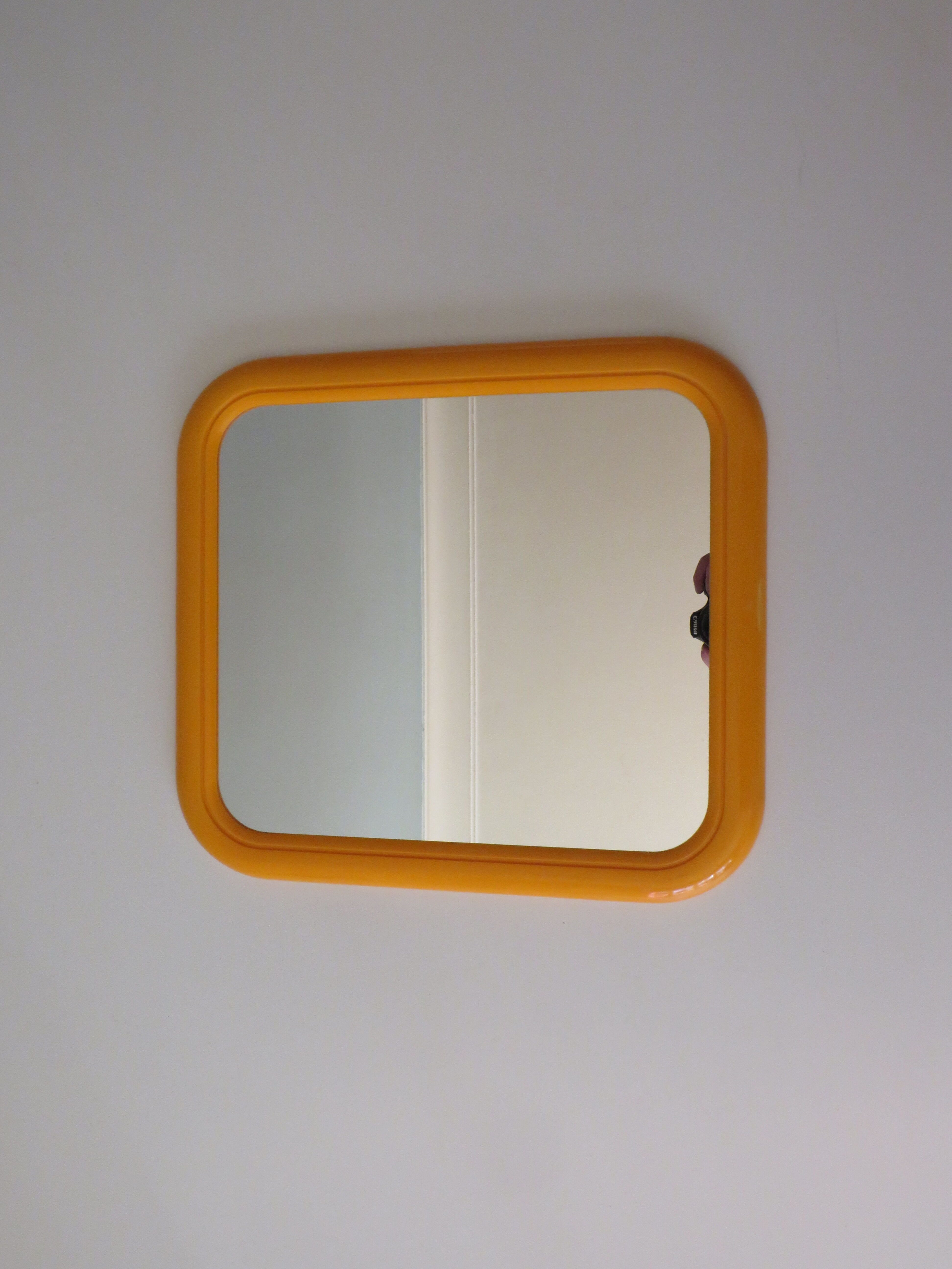 Plastic space age mirror, belgium 1960