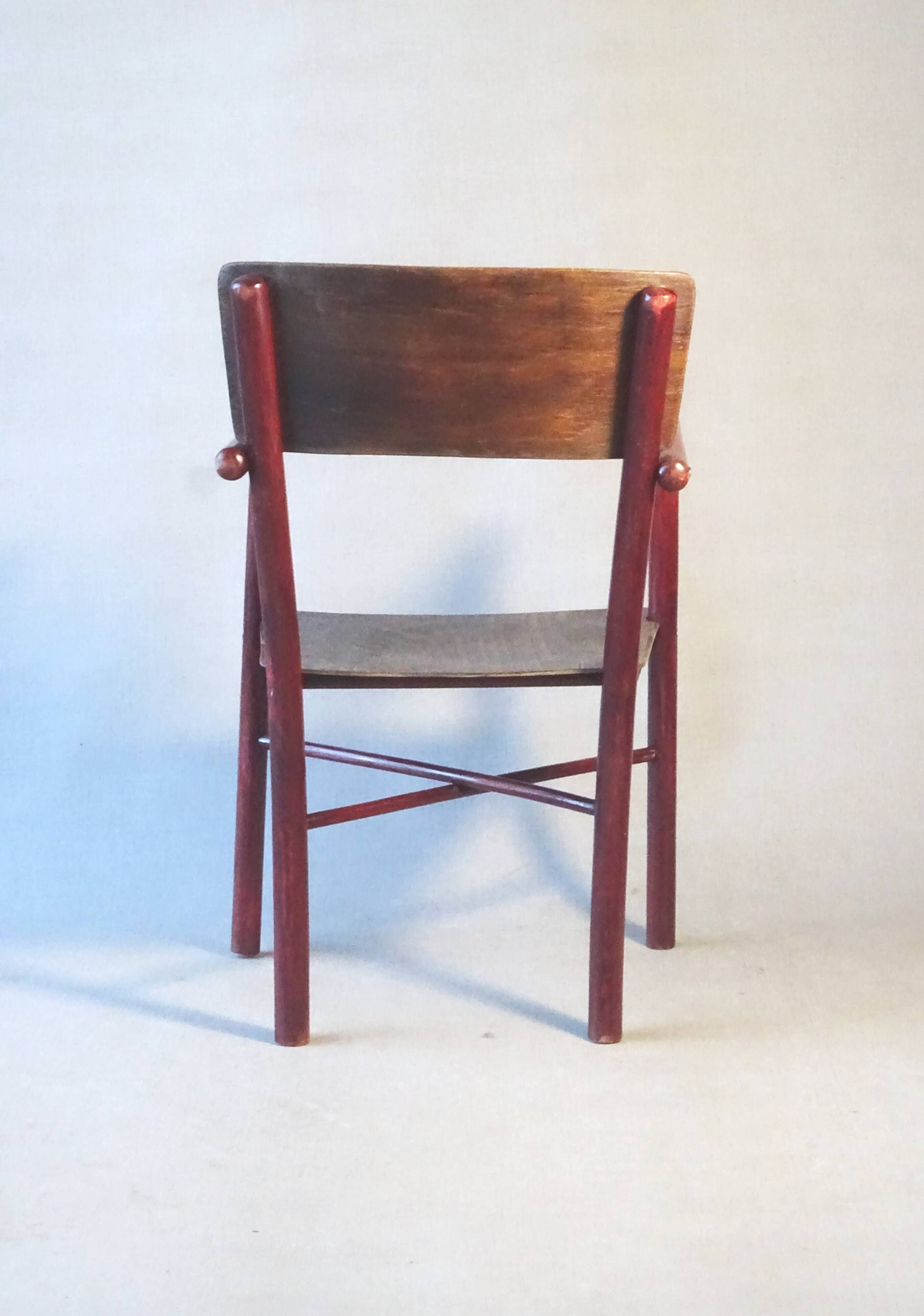 Thonet armchair for children No. Z10/F, 1925. Full Art Deco.