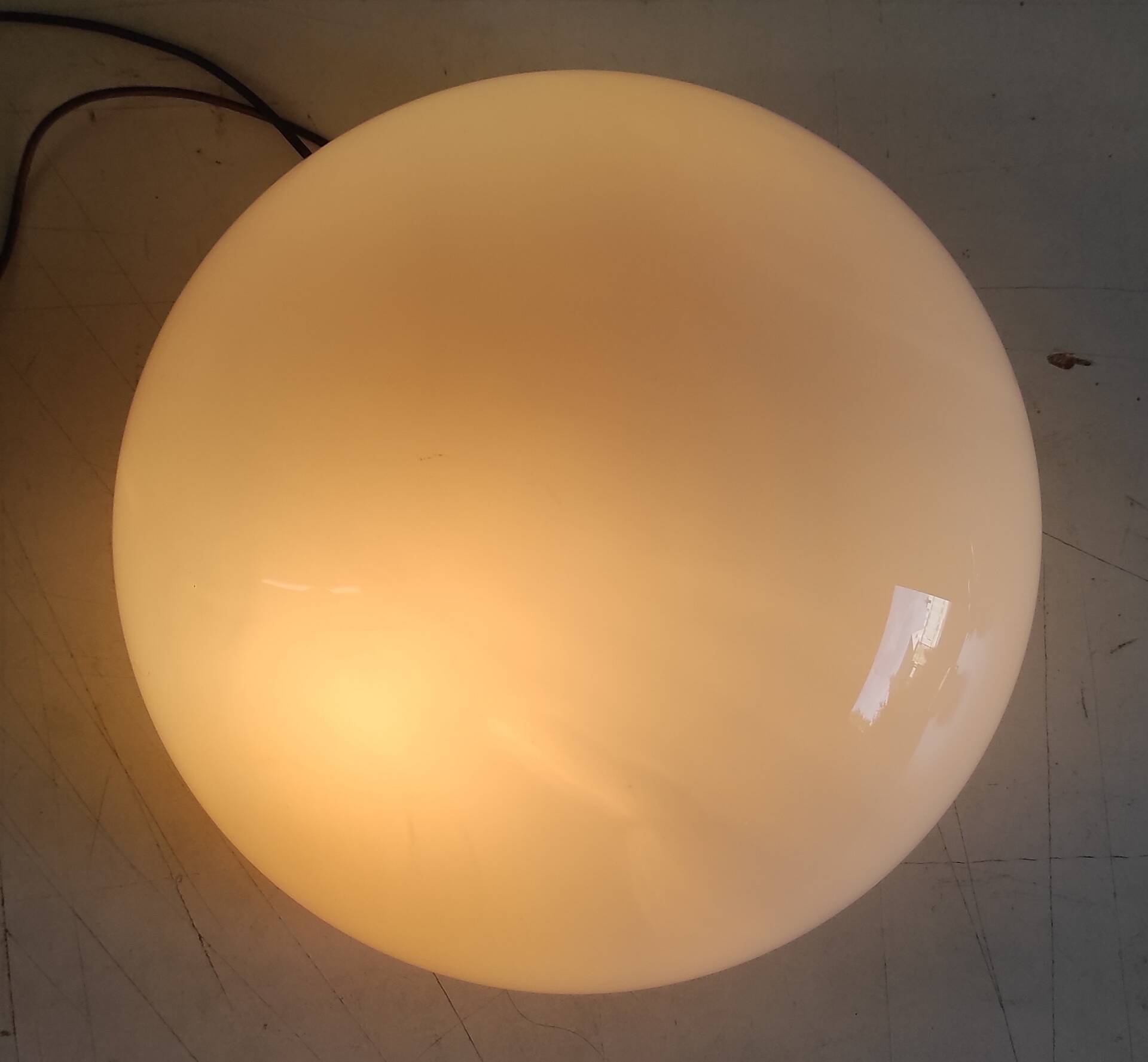 Ceiling light or opaline globe wall light 25 cm - mid 20th century