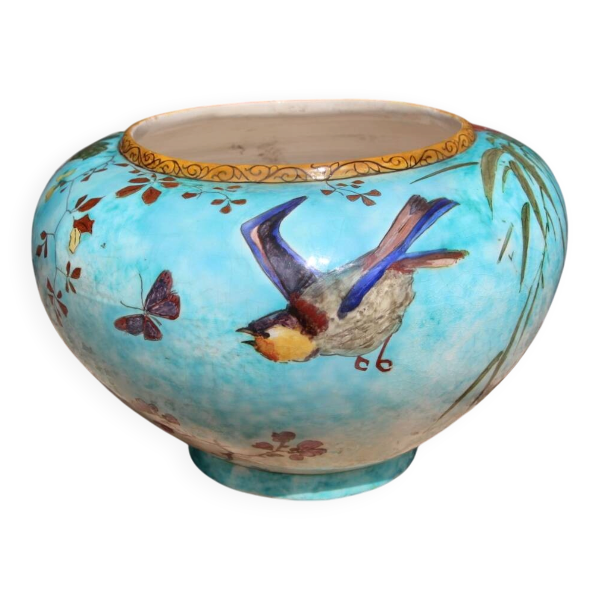 cache pot de Edmond Lachenal art nouveau