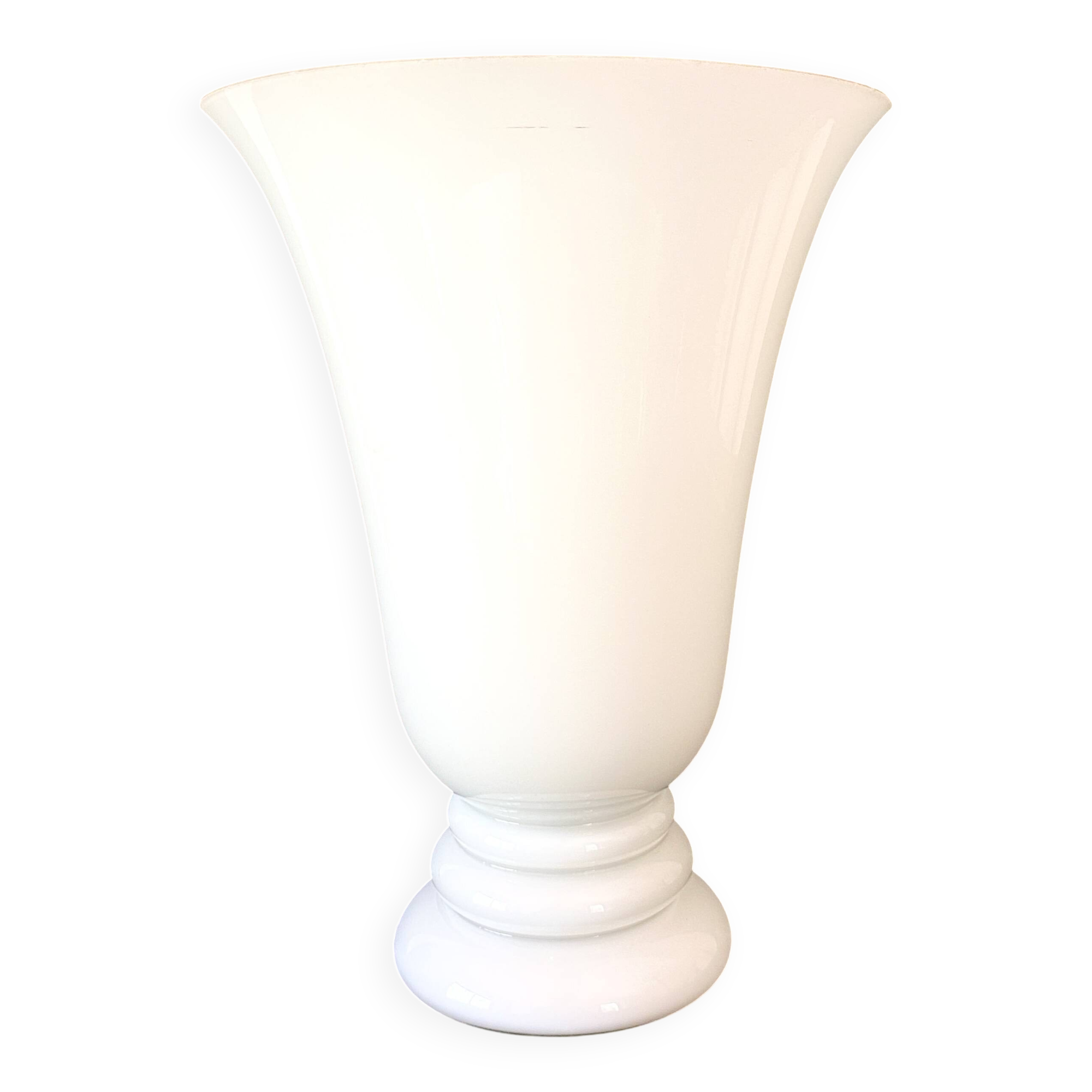 Lamoe tulipe en opaline, câble tissu neuf