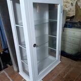 Display cabinet / Silver cabinet with 1 door from the 1950s.