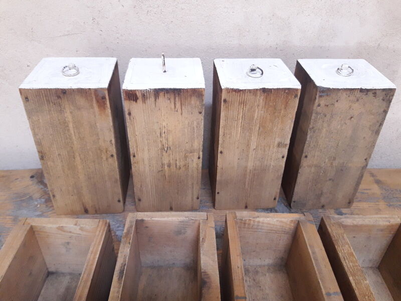 Lot de 8 tiroirs d'atelier avec poignées en bronze