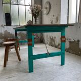 Vintage guinguette table 230 cm green