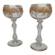 Pair of gilded Saint Louis crystal glasses, circa 1900.