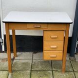 Vintage pinewood formica top desk