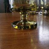 Service à orangeade vintage en verre vert