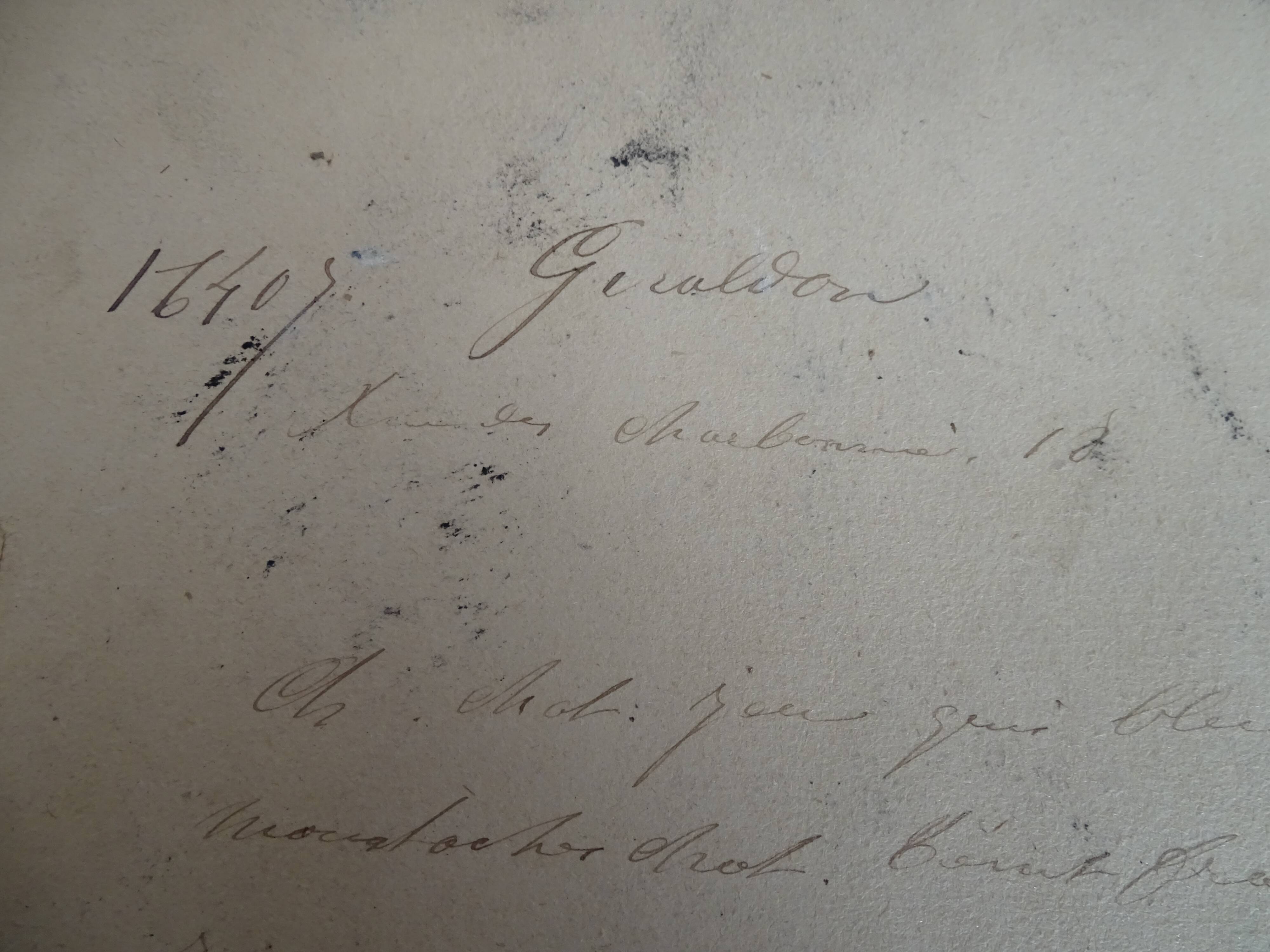 19th century pastel painting - Napoleon III blackened wood frame 40.5 x 35.5