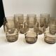 Lot de 10 verres à eau en verre fumé années 70