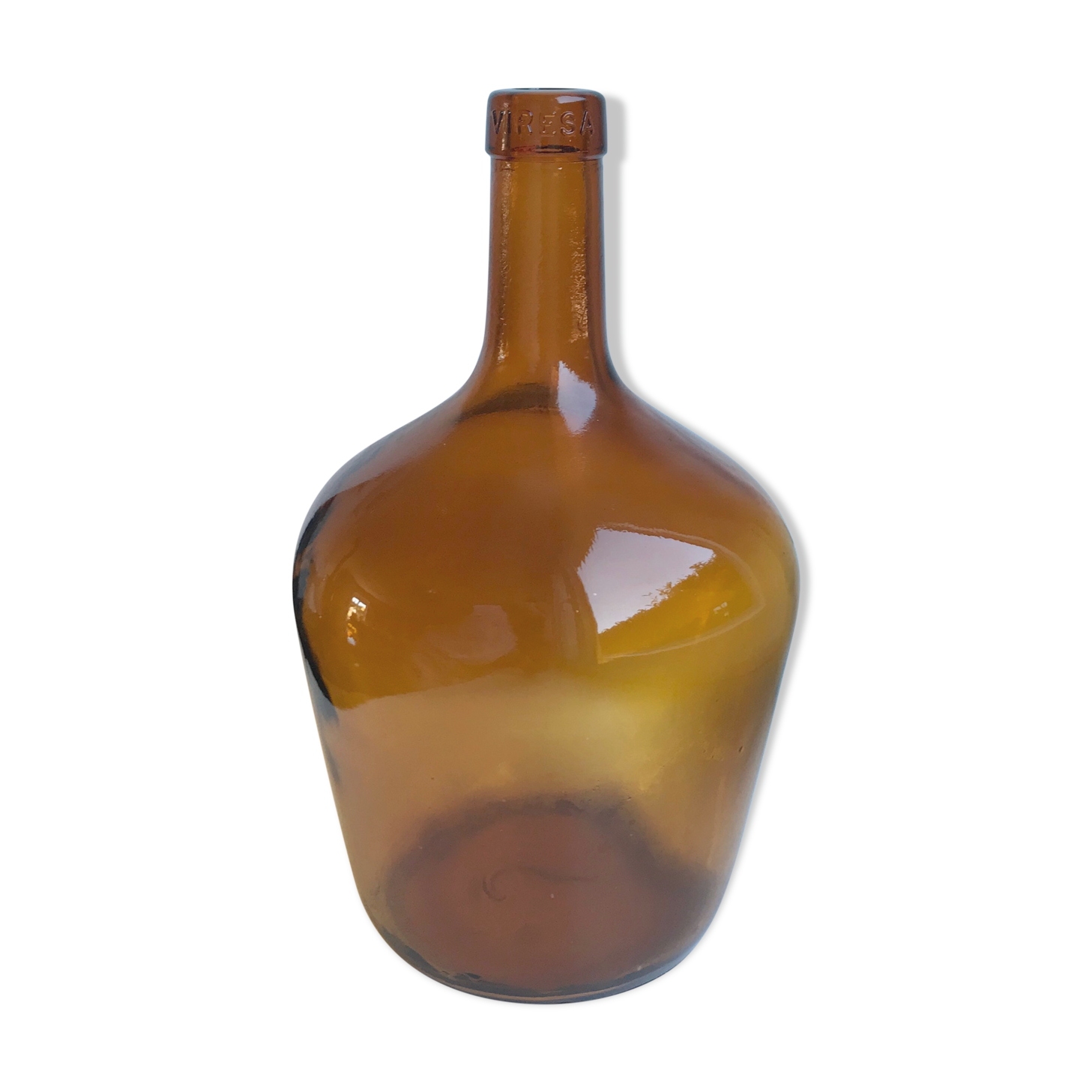 Dame-jeanne viresa couleur ambre vintage