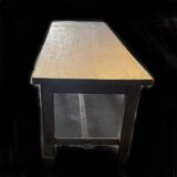 Century-old solid oak farm table TBE