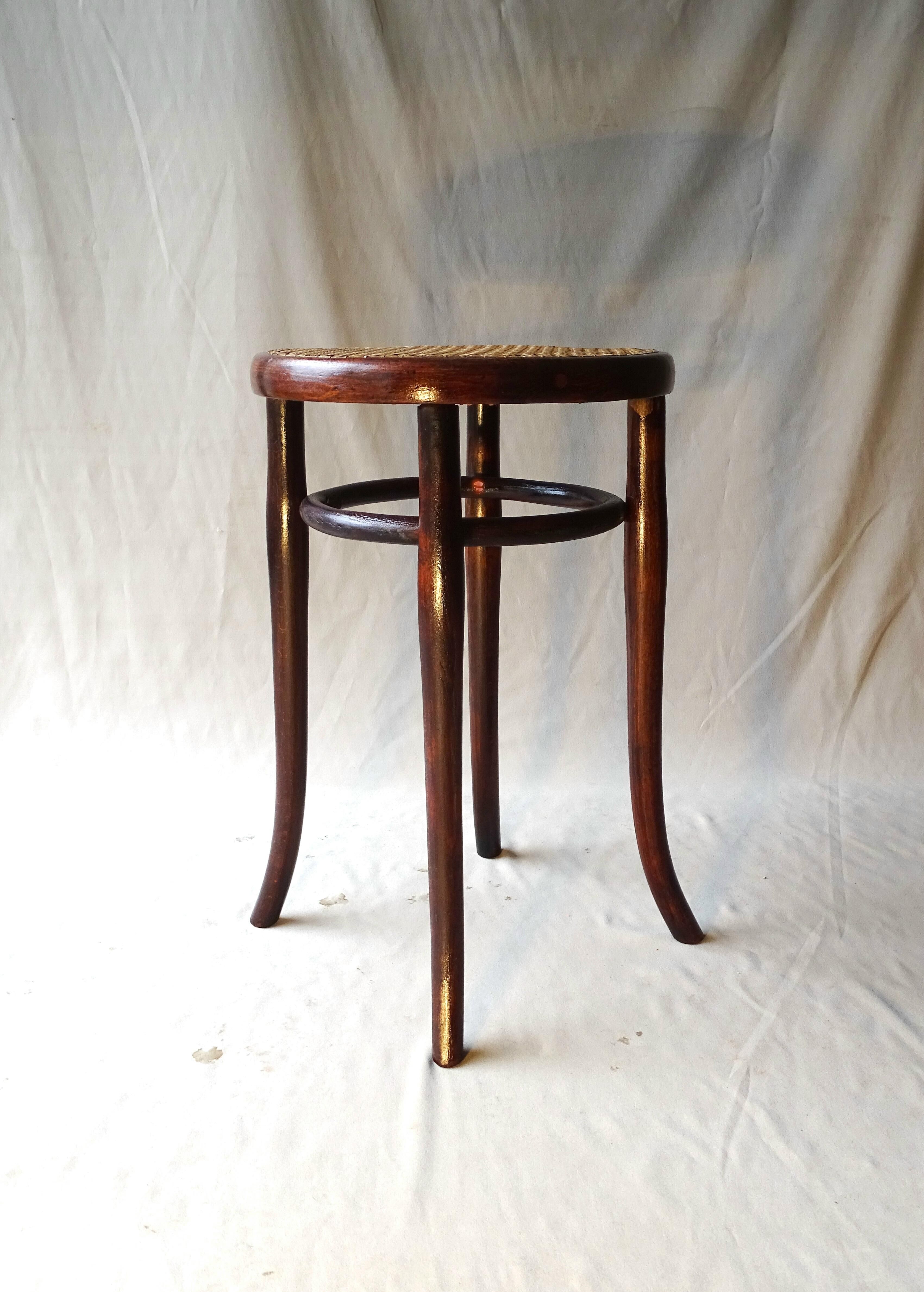 Cane 1900 piano Thonet stool