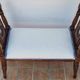Window bench in carved walnut, late 19th century, renovated seat, 70 cm