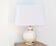 White and gold cracked earthenware lamp, 1970s
