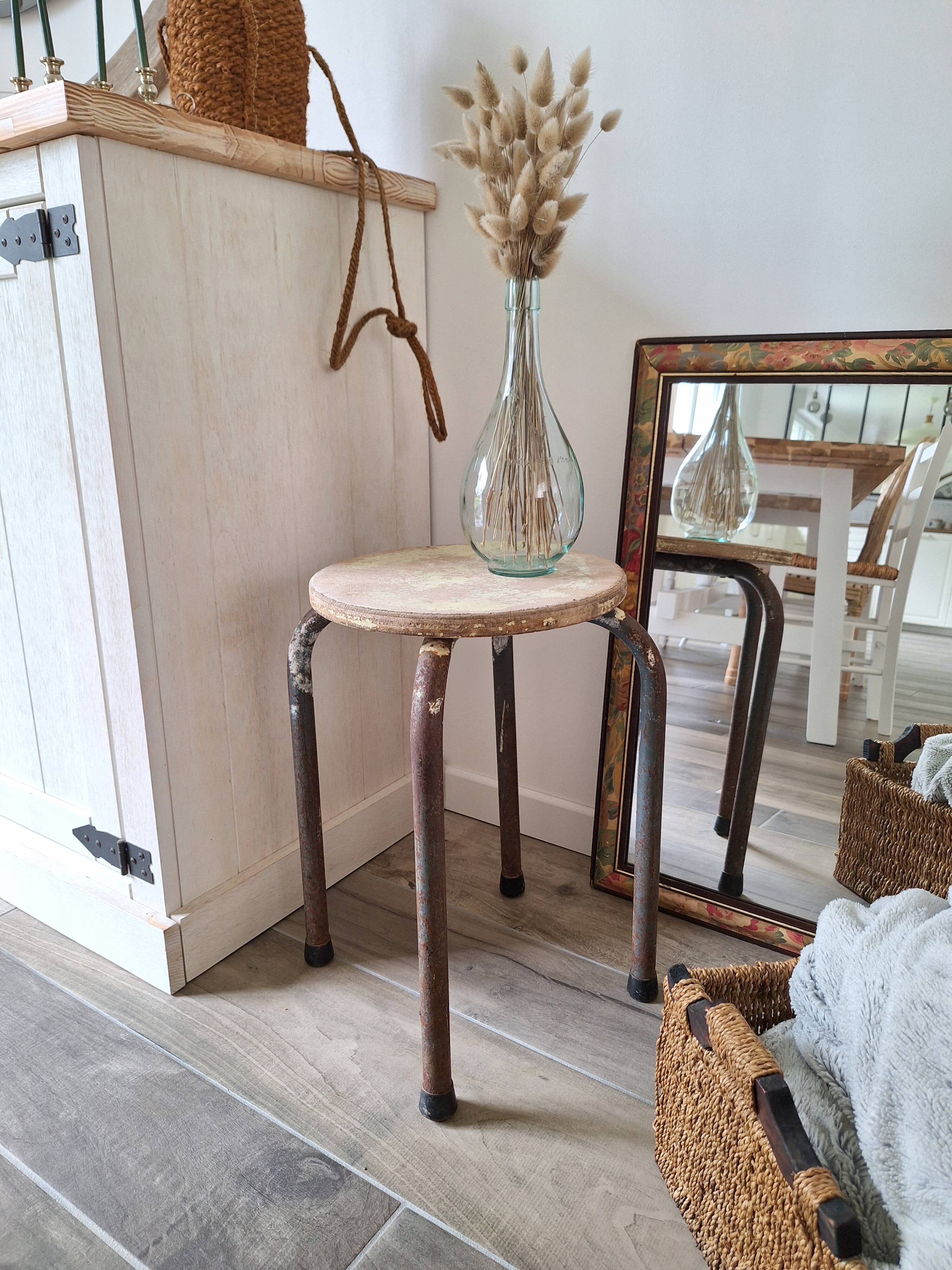 Vintage workshop school stool