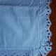 Old pillowcase in white and flying cotton embroidery english