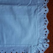 Old pillowcase in white and flying cotton embroidery english