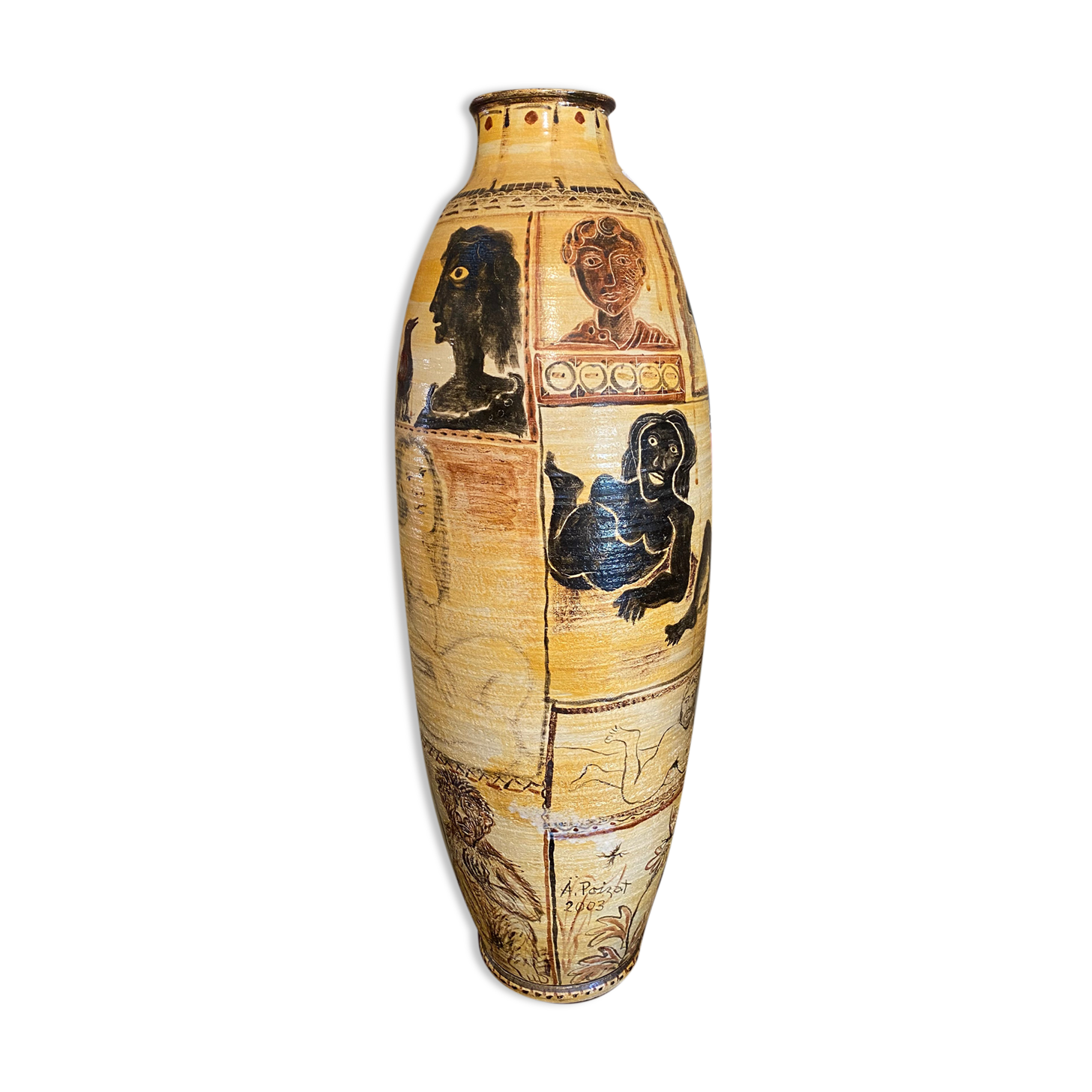 Vase Céramique Grecque – Copie Musée 800 Av. J.-C. – Fait Main En Grèce
