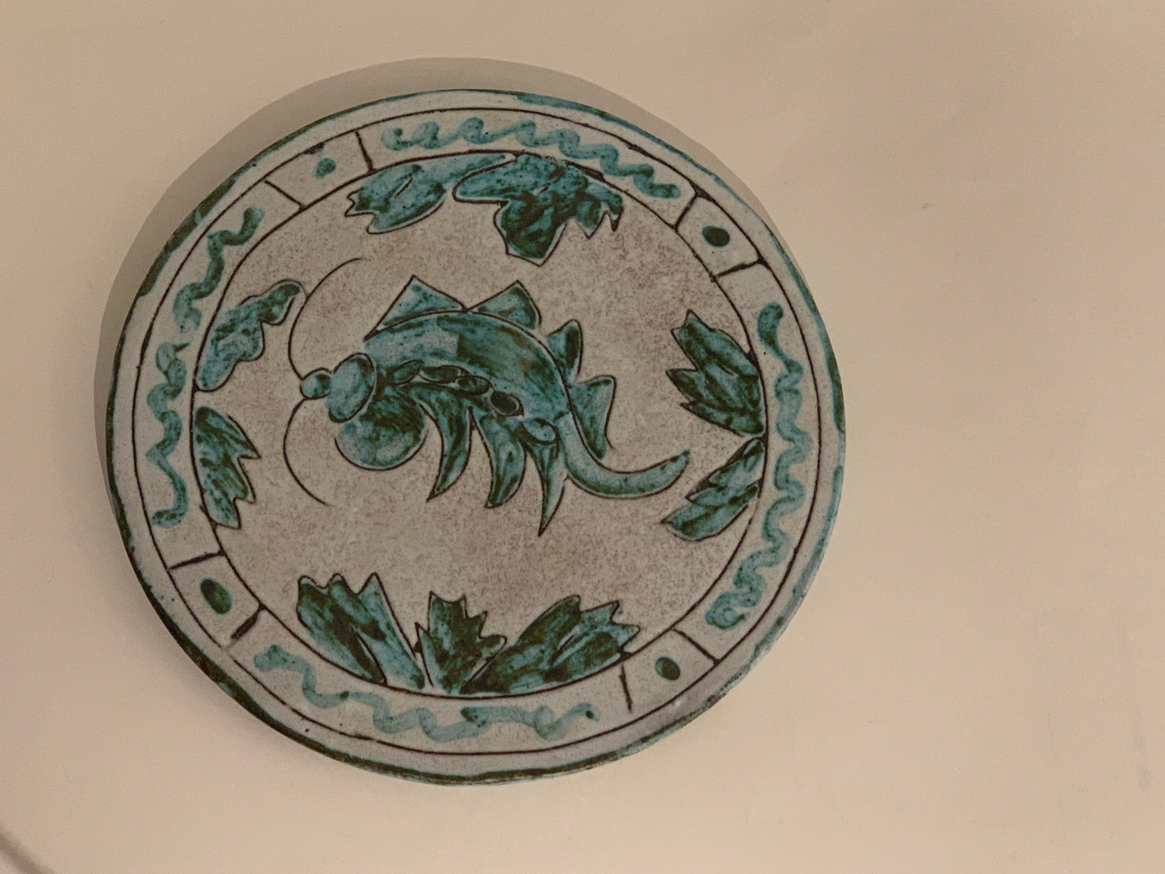 Art Deco ceramic dish, J. Massier, Vallauris
