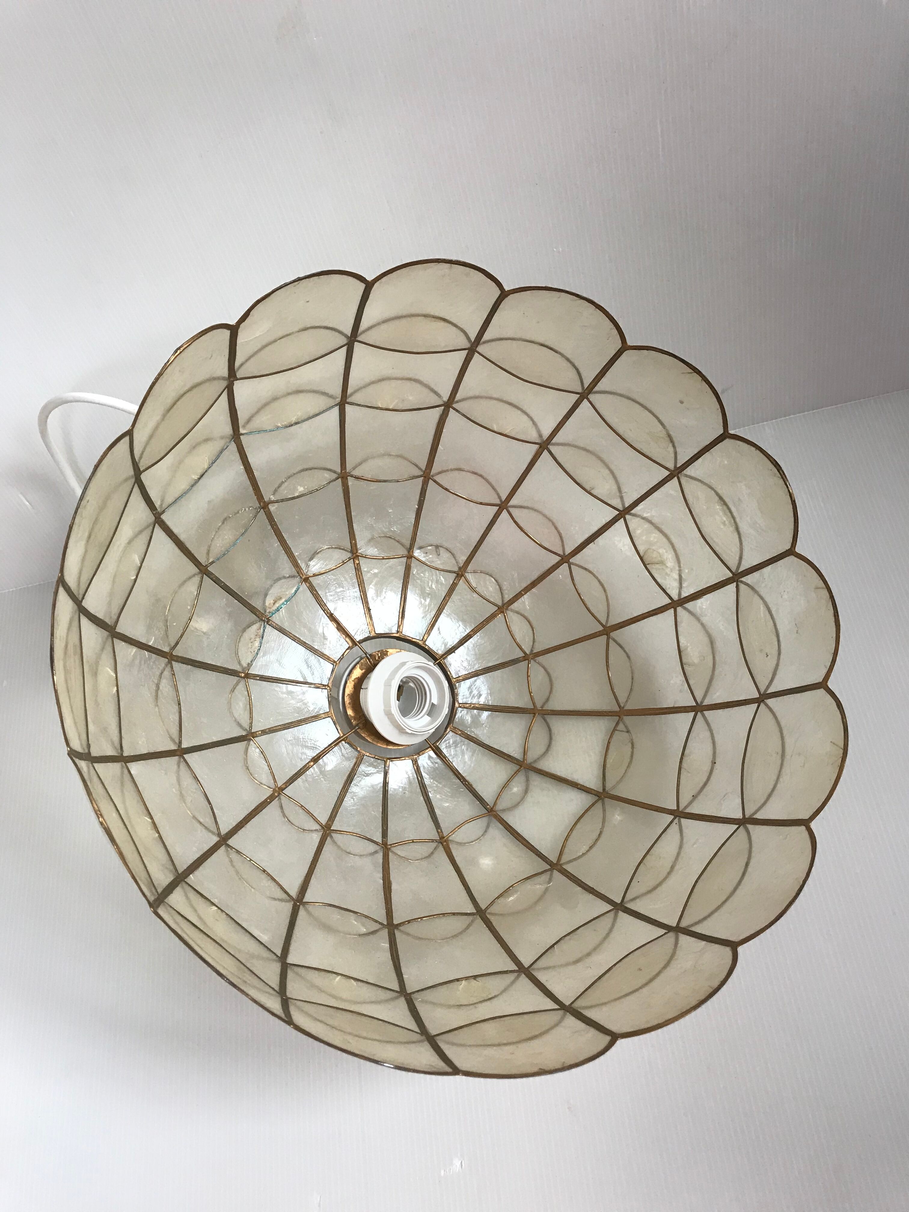 Vintage mother-of-pearl hanging lamp