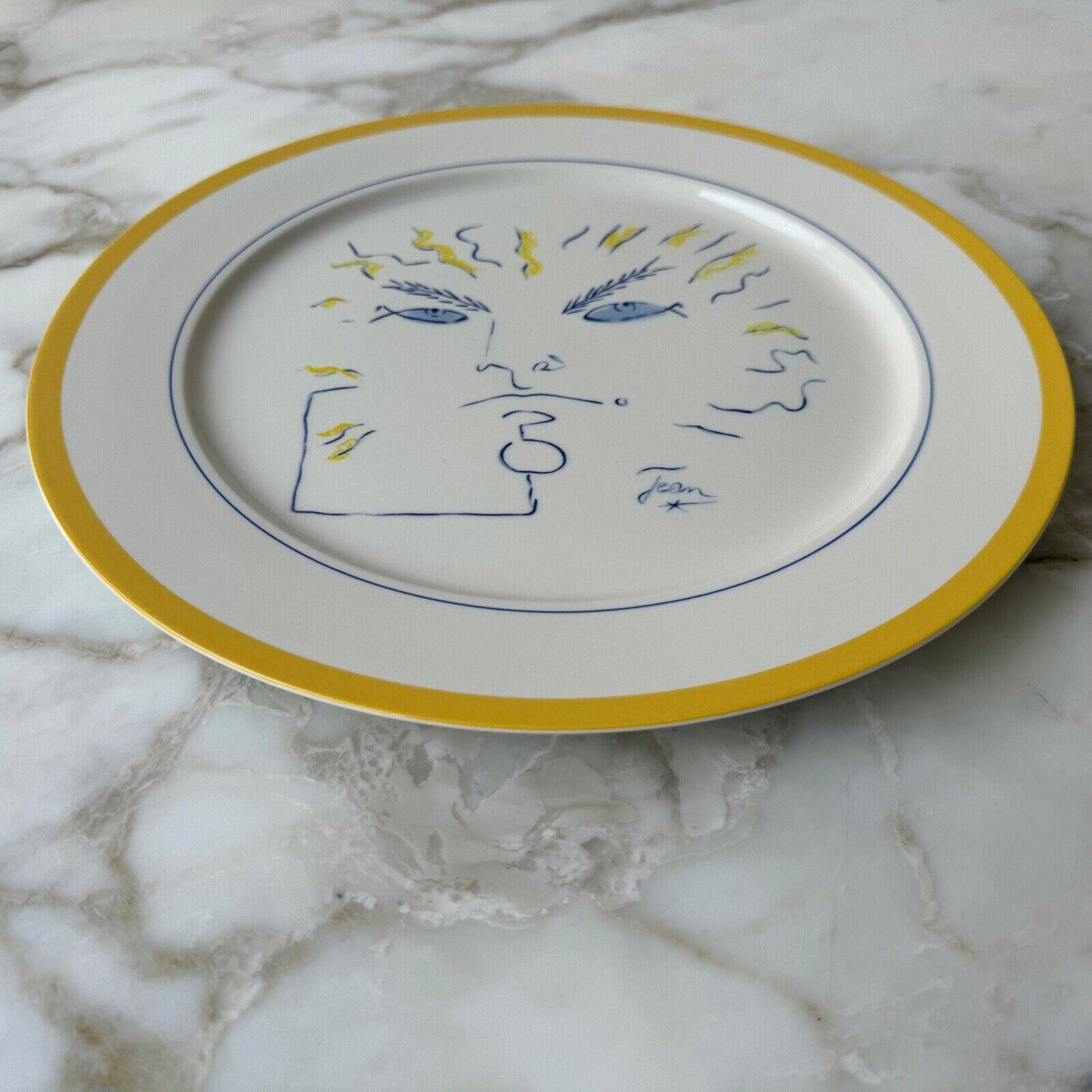 Plate drawing by Jean Cocteau Villeroy & Boch Jean-Claude Goumard